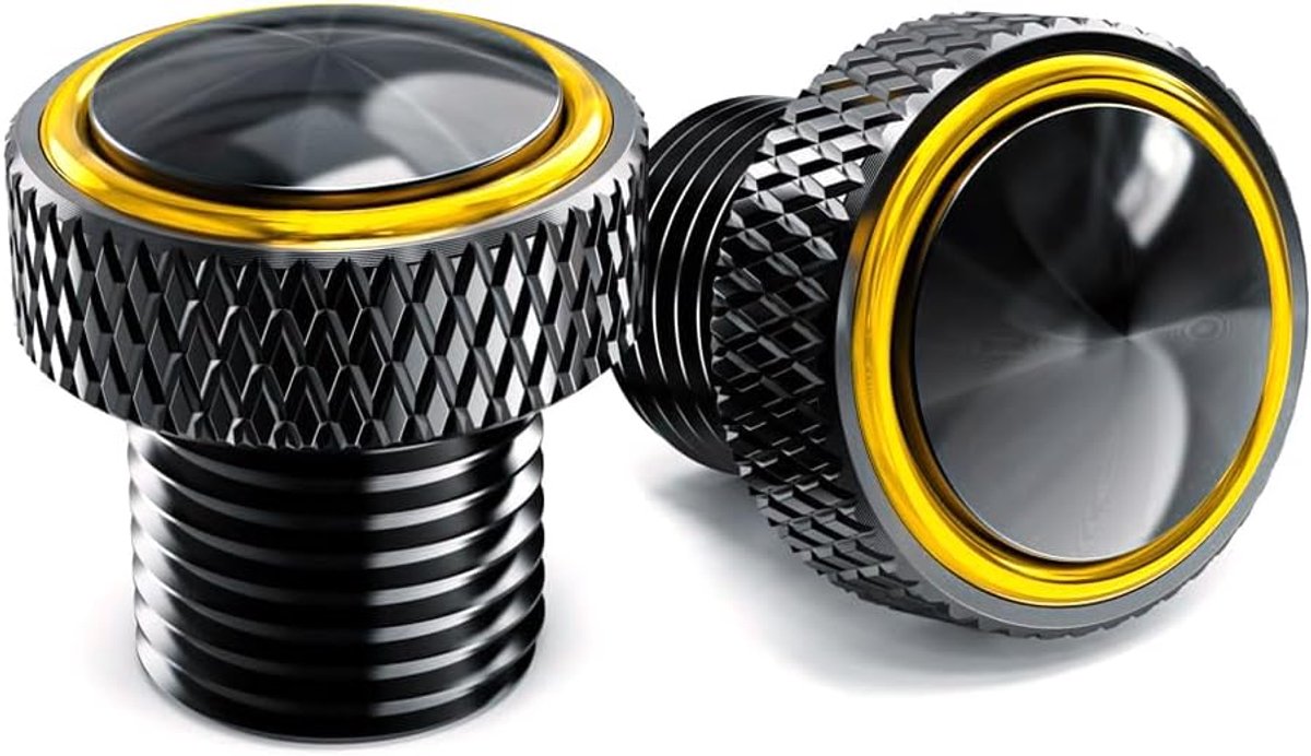 Spiegel Afdichtingspluggen Schroeven M10 voor MT07 MT09 MT10 XSR voor Z900 Z650 Z800 voor Trident660 voor Duke790 Duke890 CB 500X 500F CBR 650R voor voge 300 dsx 525 900 sr4max gsxs (Goud)