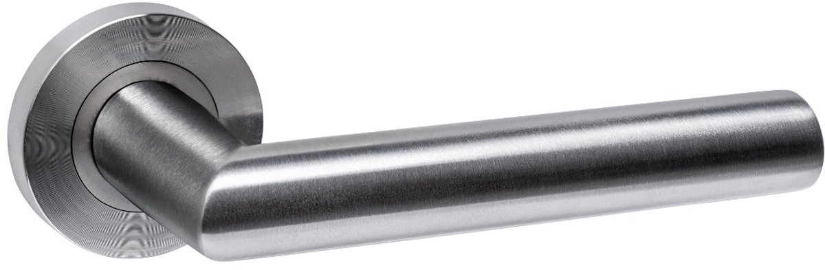 Intersteel Deurkruk Sicura zonder blokkeer mechanisme op rozet verdekt ø53x10mm met nokken rvs