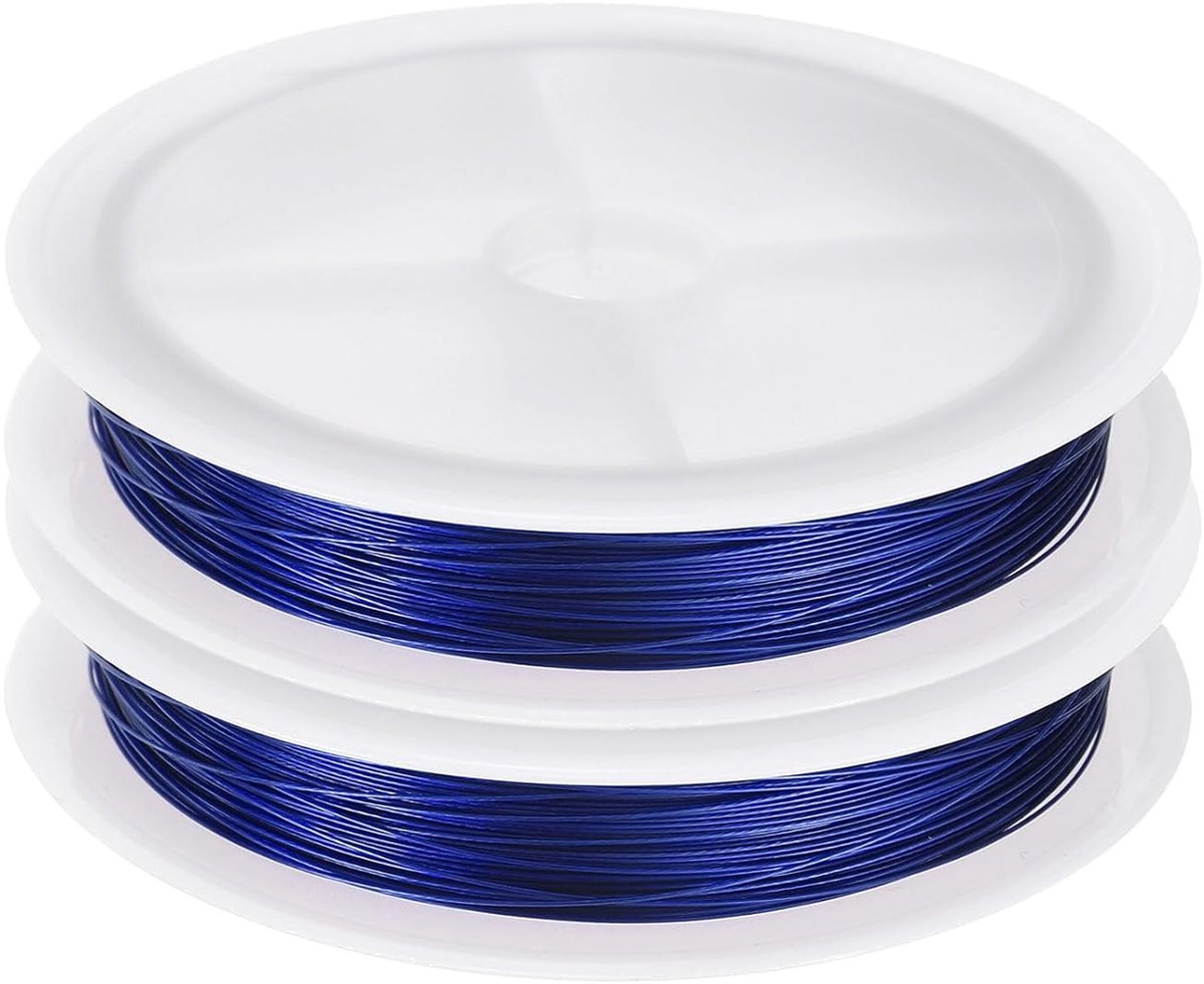 Draad 82 voet lengte 28 gauge roestvrij staal sieradendraad kleurbestendig voor handwerk sieraden maken, blauw
