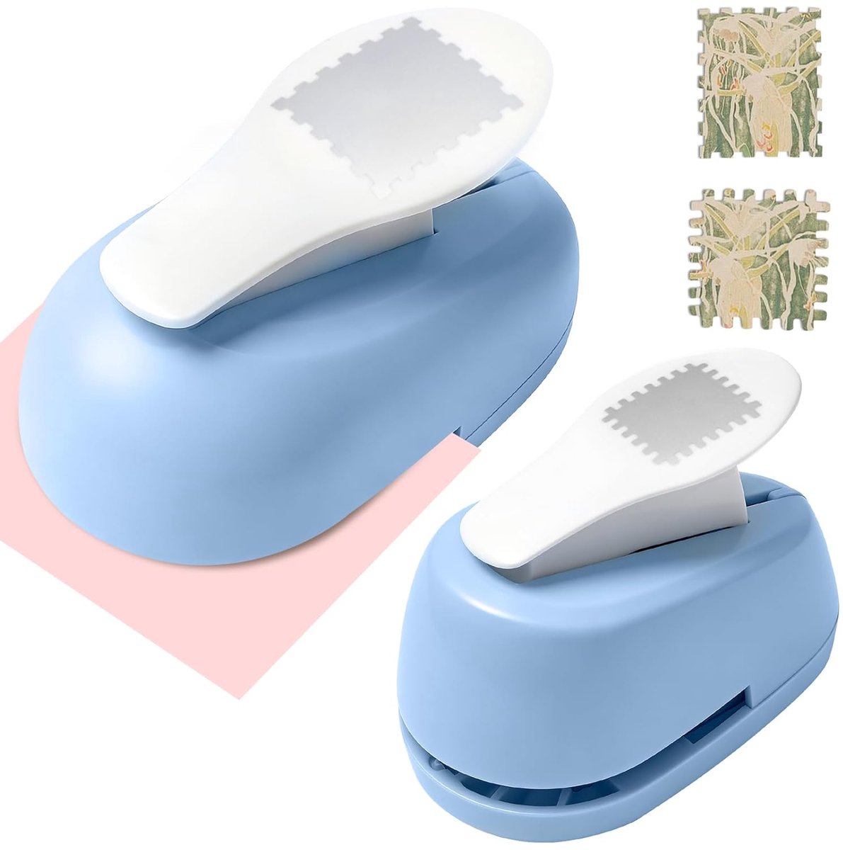 2 stuks postzegelpons, 1,8 cm x 2 cm en 2,9 x 2,4 cm, stempelvorm, stempelpons, motiefpons, postzegelstempel voor scrapbooking, papierknutselen, kaarten maken, etiketten