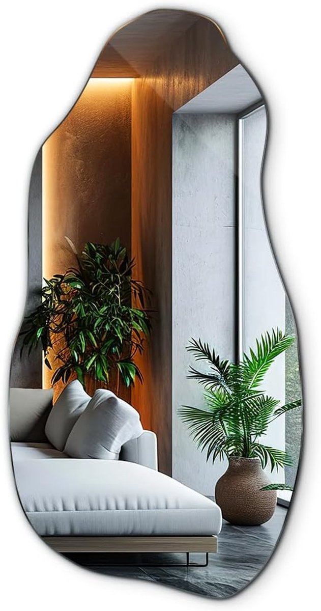 Premium Decoratieve 50x100 cm Vlek Wandspiegel voor Badkamer Slaapkamer Gang