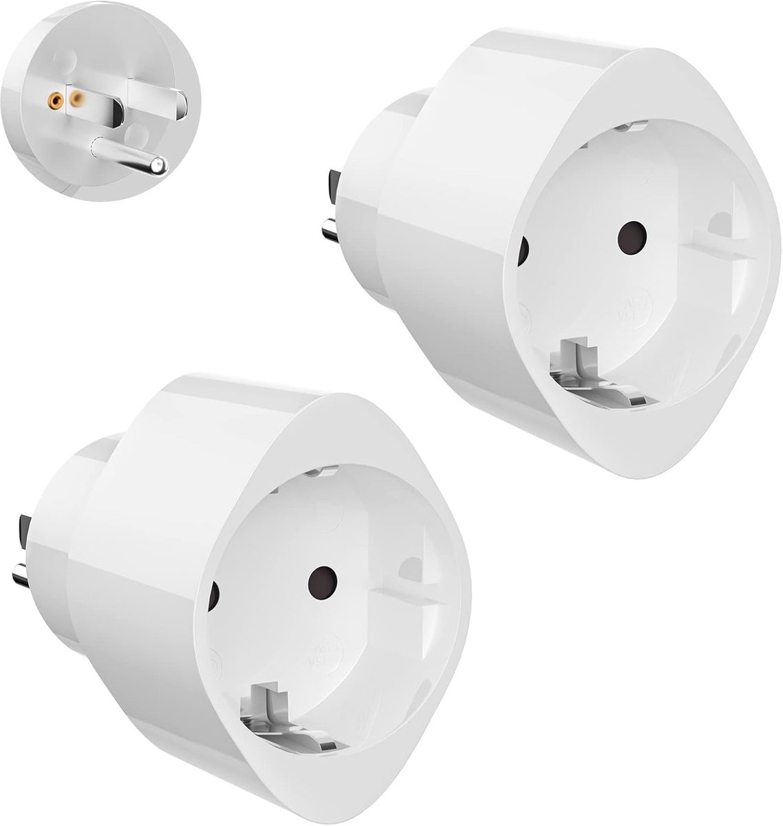 2 stuks adapters USA reisstekker stekkeradapter stopcontacten type B reisadapter EU naar Amerika voor Mexico Thailand Canada - wit