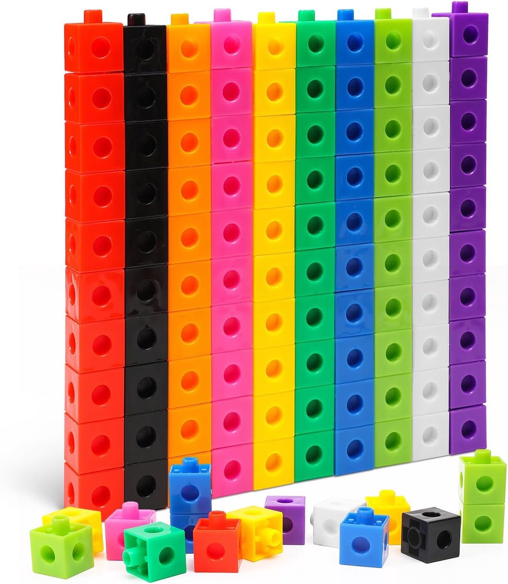 spelkubussen, 100 stuks in elkaar grijpende wiskundige dobbelstenen, ABN, tellen en bouwen, multibase manipulaties voor psychomotorie en kleuterschool leren