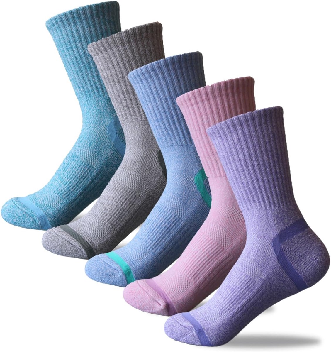 Sokken Multi-Pack Winter Outdoor Recreatie Running Wicking Kussen Crew Sokken