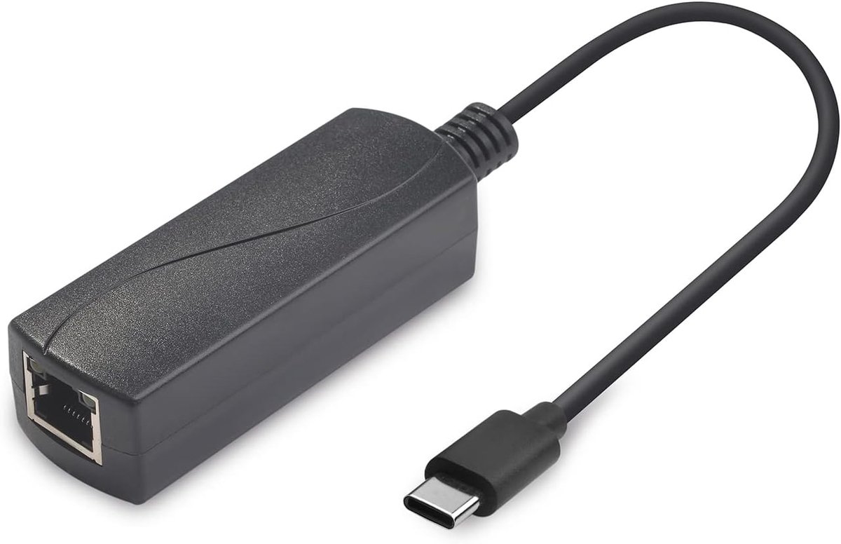 PoE to Type-C Adapter Converter, Converteer POE to 5V/2.4A USB C Ouput met Ethernet,IEEE802.3af 10/100 Mbps, bekabelde breedband en PD-oplaading voor smartphone/tablet, plug and play (P2C5V)