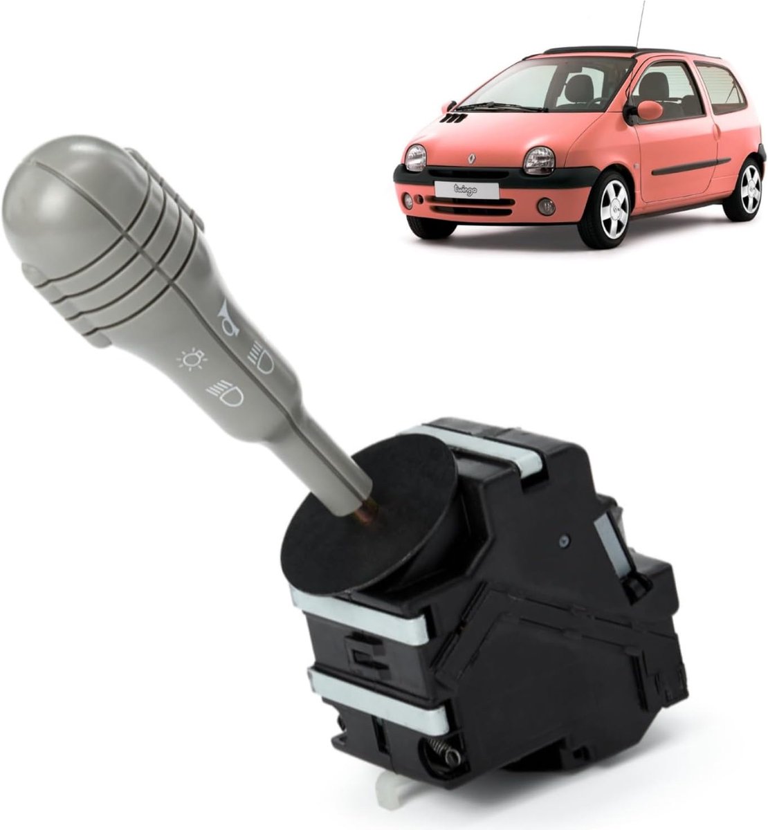 Commodo voor Twingo 1 (jaar 1996 tot 2007) links van het stuur - richtingaanwijzer, koplamp en claxon - stuurschakelaar - OEM 7701046629 7701054305
