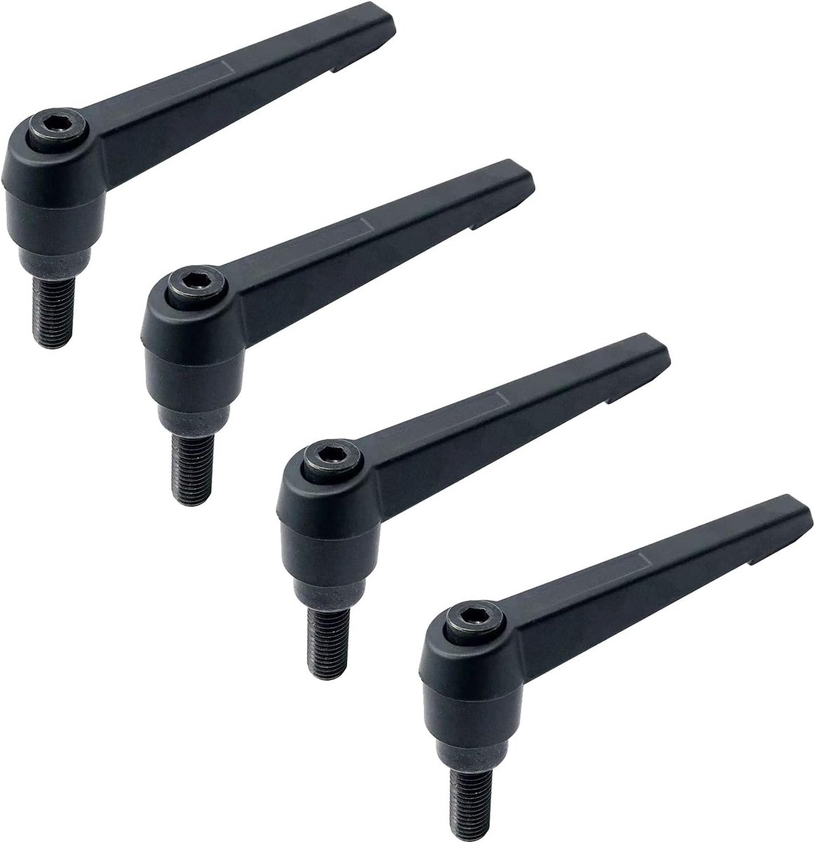 4 stuks klemhendelgrepen, verstelbare machinegrepen, M5 klemhendel, buitendraad, verstelbare handgreep voor gereedschapsmachines, lasapparaten, drukapparaten (M5 x 20 mm)