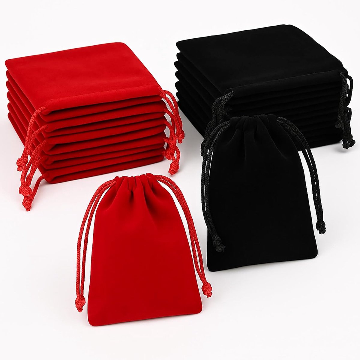 16 stuks fluwelen zakjes met trekkoord 12 × 15 cm cadeauzakjes om te vullen sieradenzakjes notenzakjes, snoepzakjes, cadeautassen