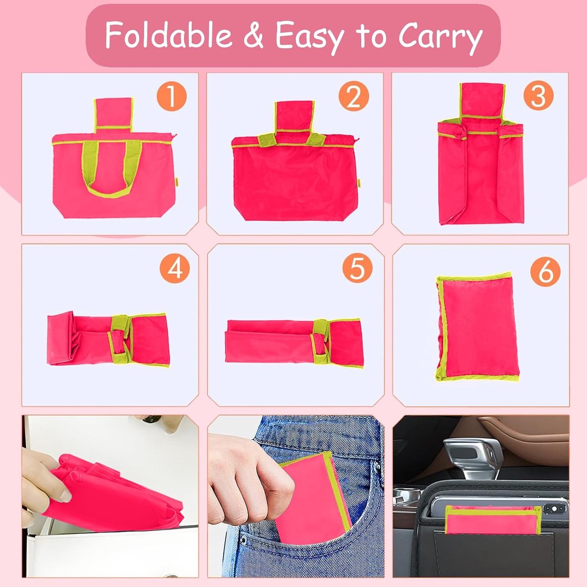 Shopping Bag Groot - Vouwbaar - Herbruikbaar - Ideaal voor boodschappen - SnelShoppen
