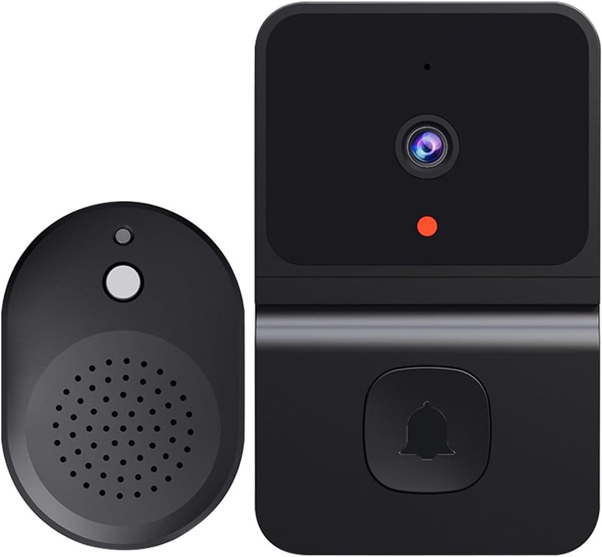 Video Deurbel - Smart Deurbel Intercom - Beveiliging Thuis - Nachtzicht IR - 100 Graden Hoek - Zwart