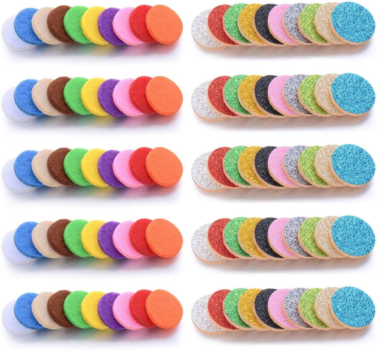 Aromatherapie Pads 30 mm - Kleurige Katoenen Bladeren - Geurverspreiding - Ideaal voor Essentiële Olie - SnelShoppen