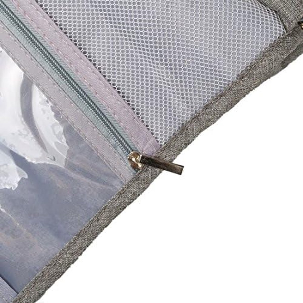 Toilettas Hangend met Haak - Grijs Nylon - Duurzaam en Luxe - Ideaal voor Reizen - SnelShoppen