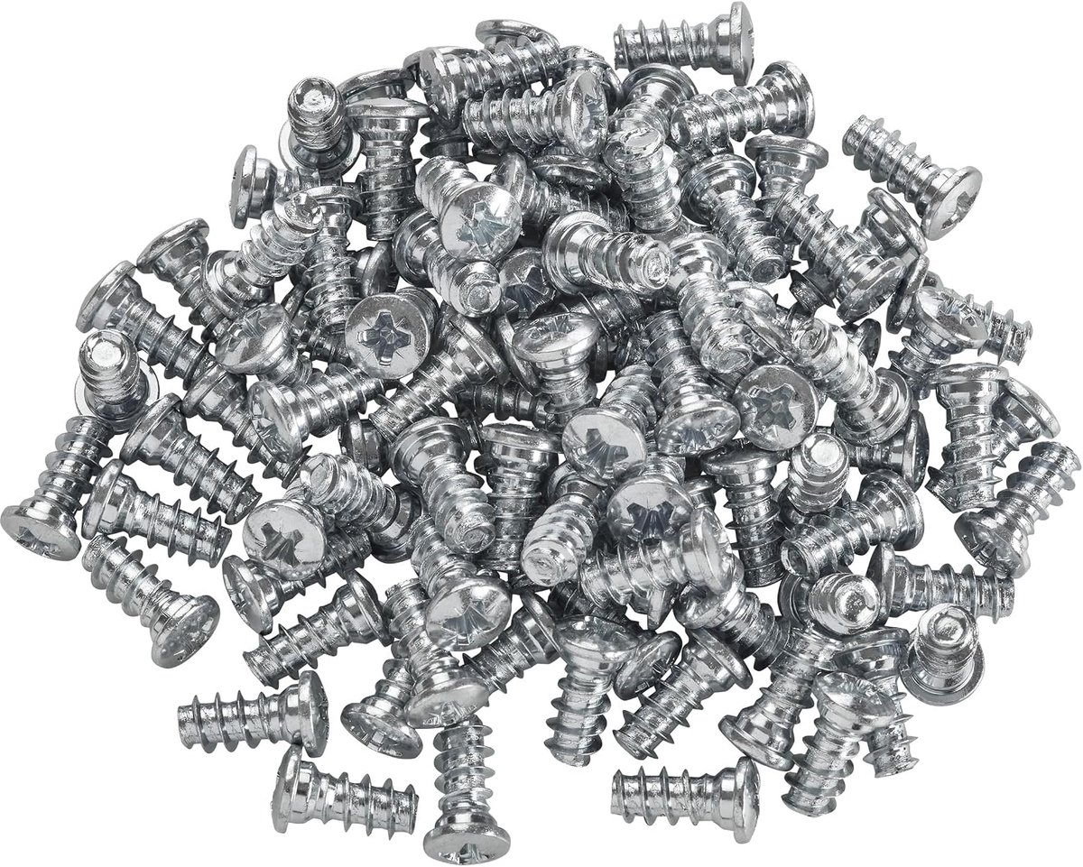100 x SOTECH Euroschroeven, 6,3 x 25 mm, Vario speciale schroeven, volledige schroefdraad, boring 5 mm, met pankop (ronde kopvorm voor hoge belastbaarheid)