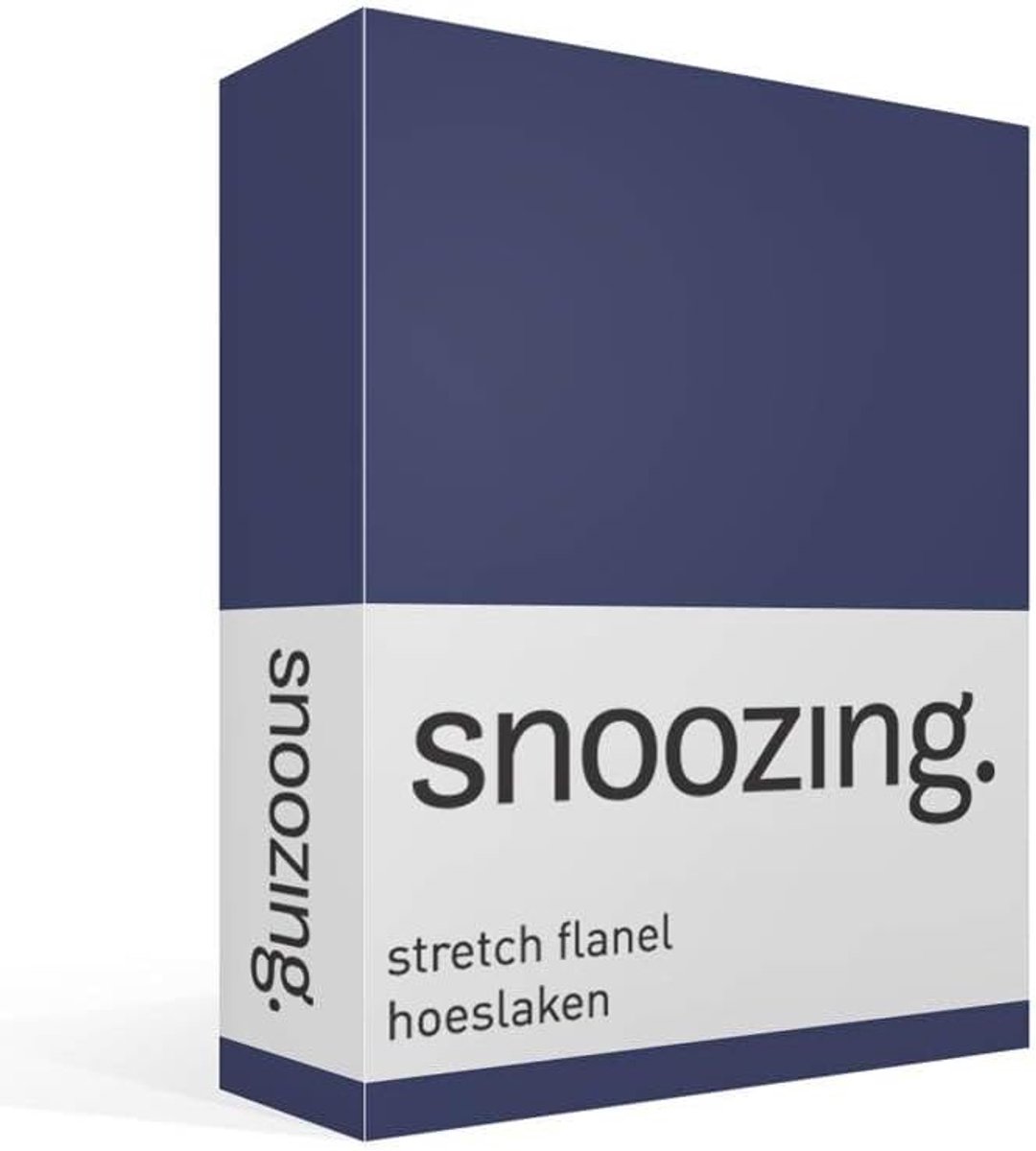 Hoeslaken Flanel 200x200/220 cm - Navy - Zacht en warm voor in de winter - SnelShoppen