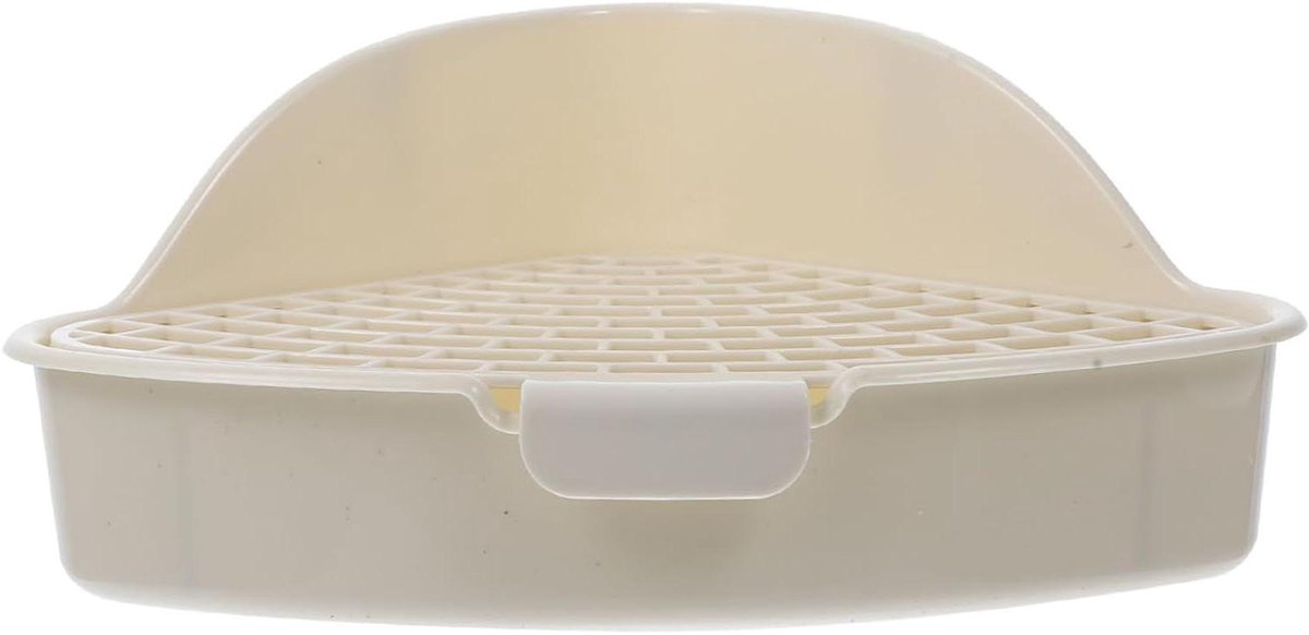 Dieren Toilet - Huisdier Potje - Zindelijkheid Training - Driehoekig Ontwerp - 25x19x10CM - Wit
