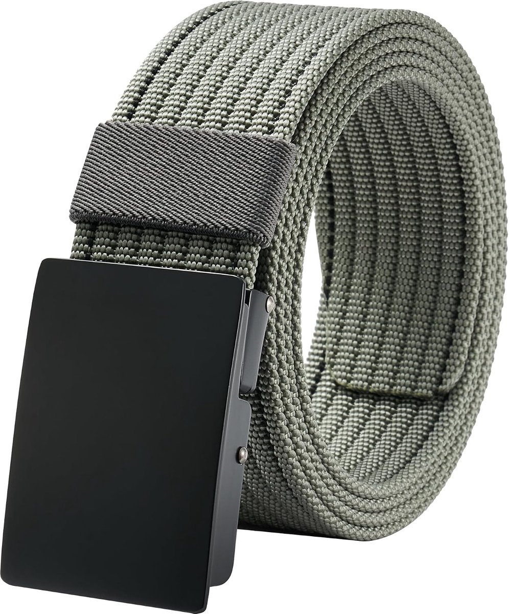 Riem voor heren met metalen gesp, werkriem, verstelbare tactische militaire stoffen riem, 130 cm