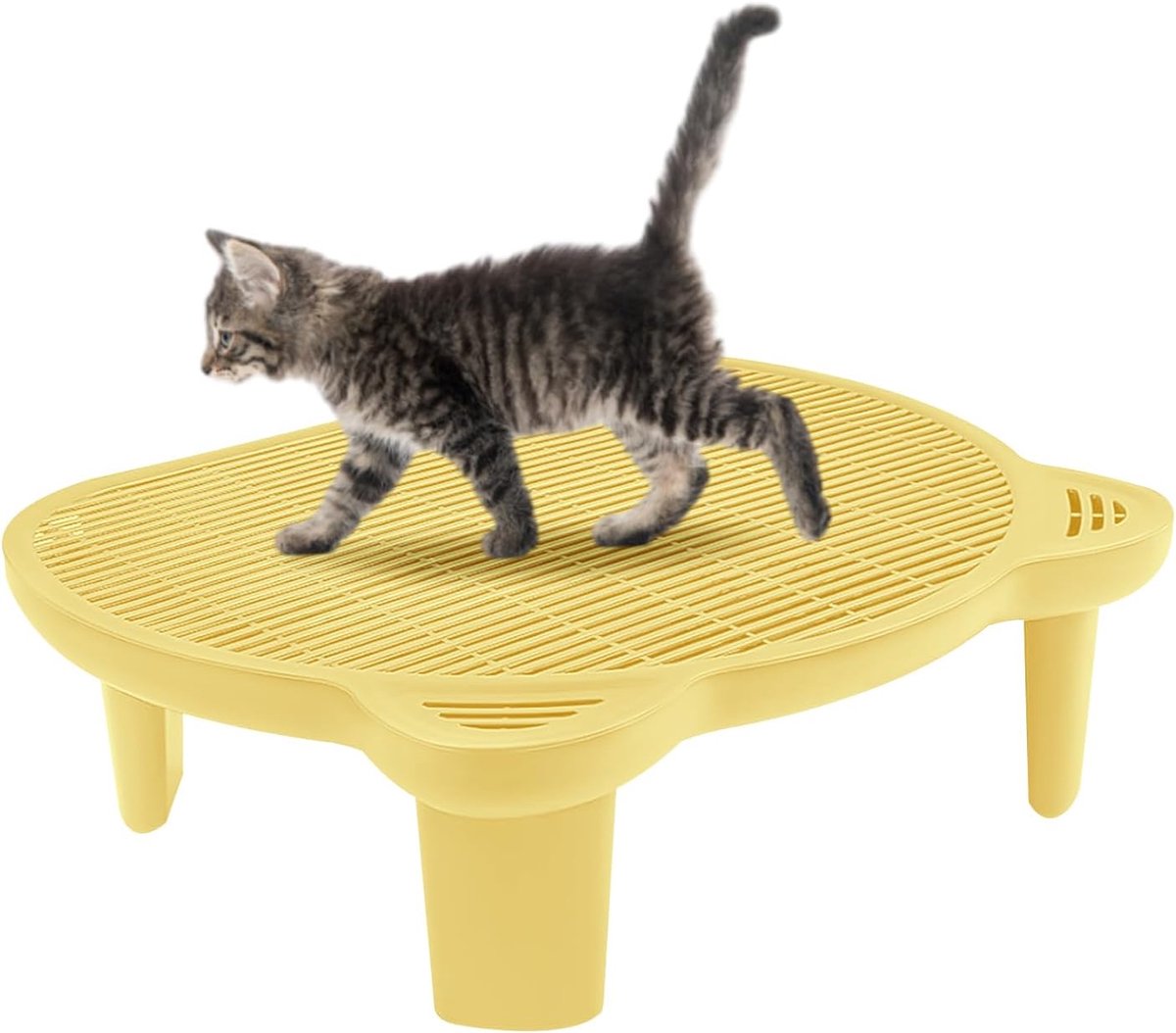 Antislip, kattentrap met kattenbak, filterfunctie, gemakkelijk te reinigen, kattenbaktrede, ideaal voor kittens en oudere katten