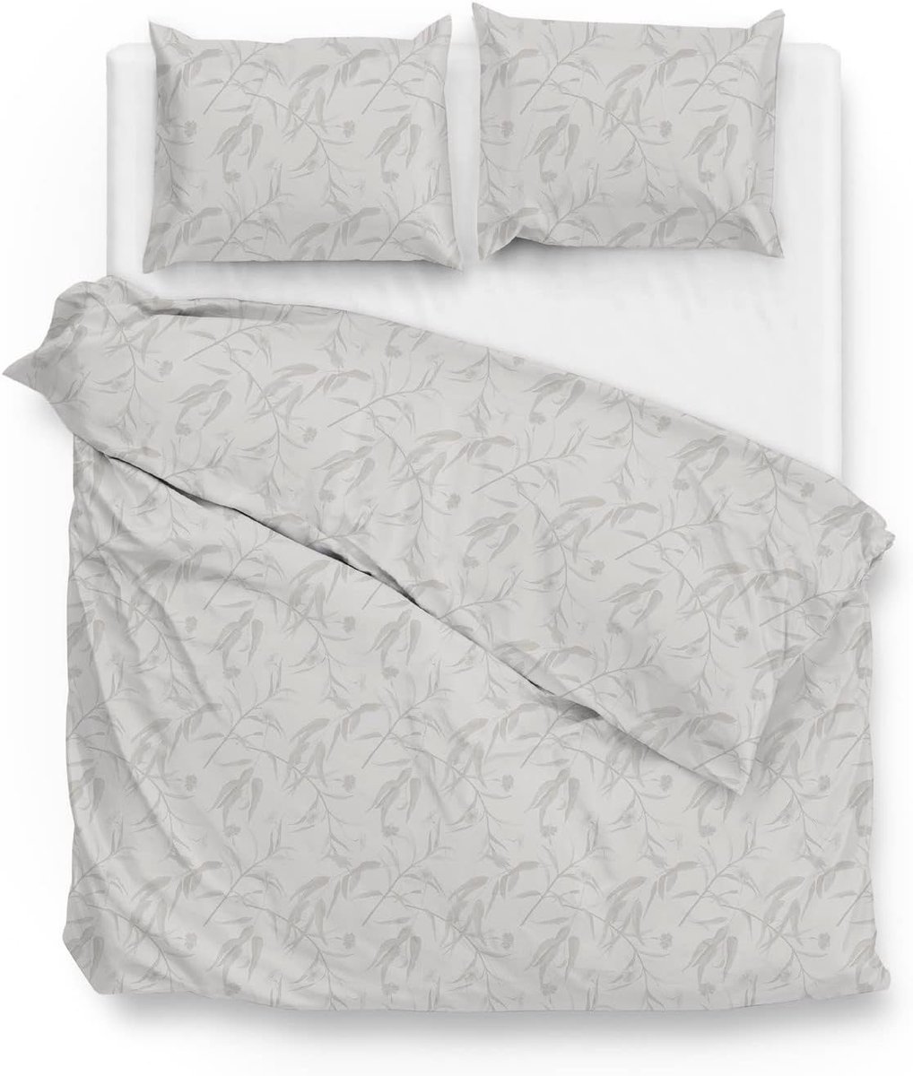 Dekbedovertrek set 240x200/220 cm - katoen satijn - ash grey - heerlijk zacht - SnelShoppen