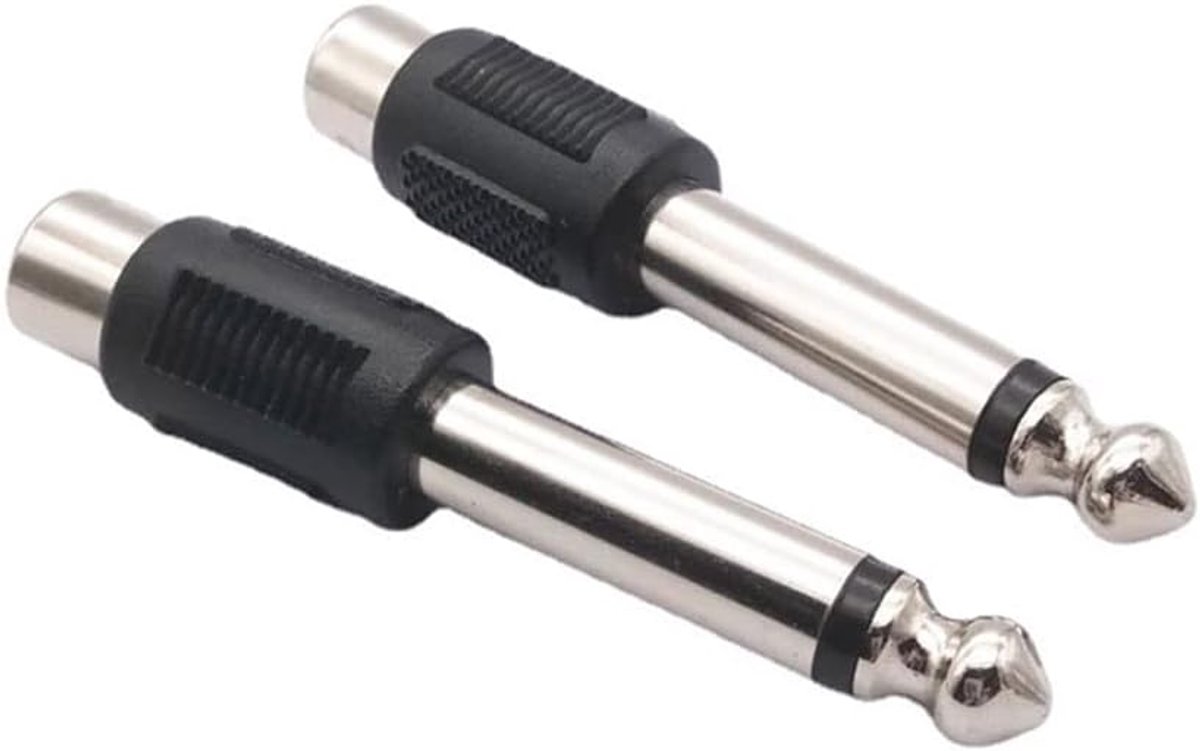 10 STUKS 6.35mm naar RCA Vrouwelijke Jack Adapter 1/4 Phono naar Jack Socket Audio Adapter voor Microfoon Guita speaker Versterker etc