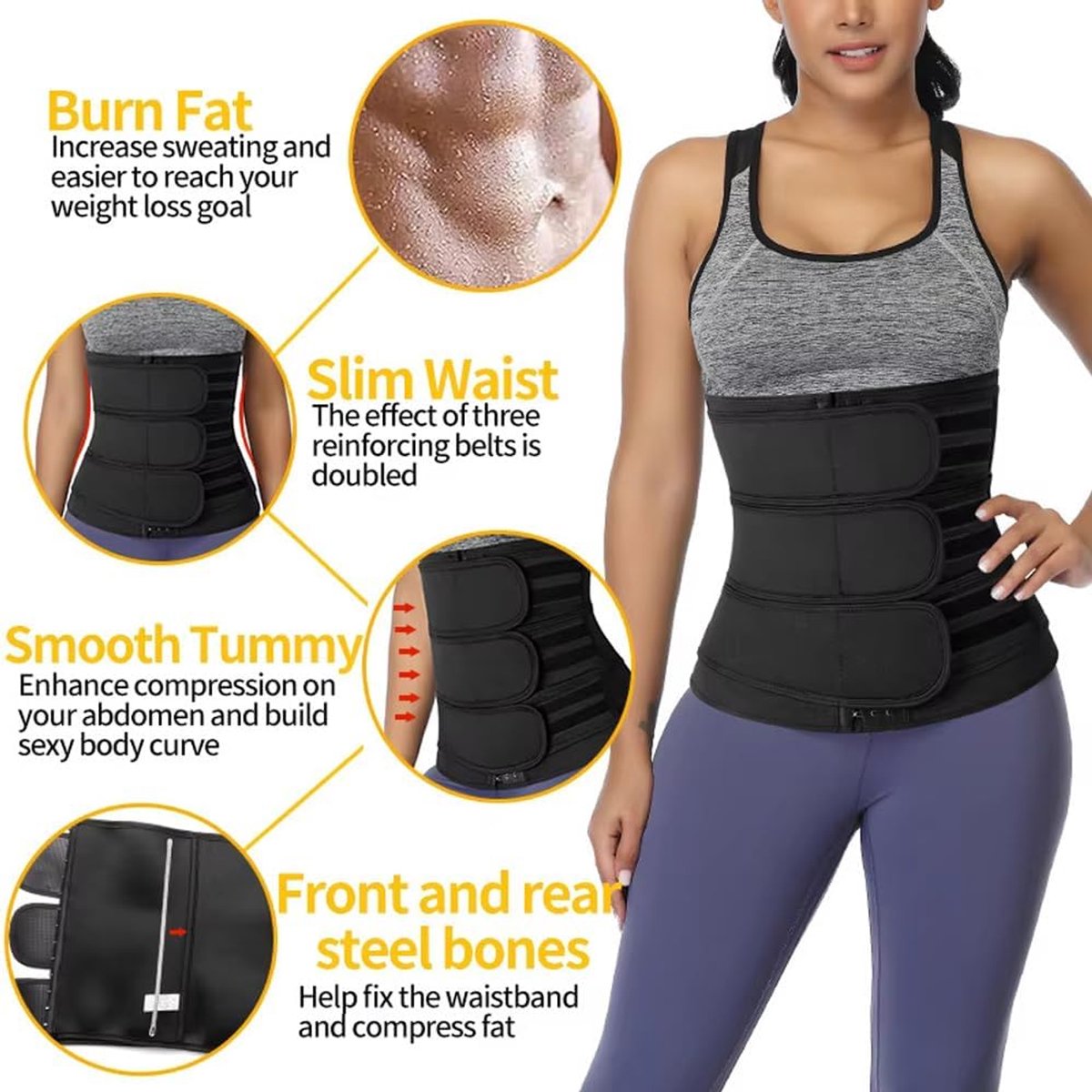 Taille Trainer voor Vrouwen Taille Cincher Buik Controle Verstelbare Body Shaper Gewichtsverlies