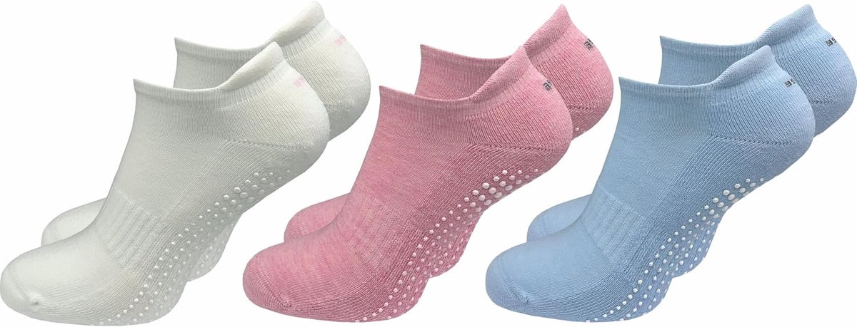 Sokken (3 paar) | stoppersokken | veilige grip op gladde vloeren, zonder drukkende teennaad | met antislip noppen