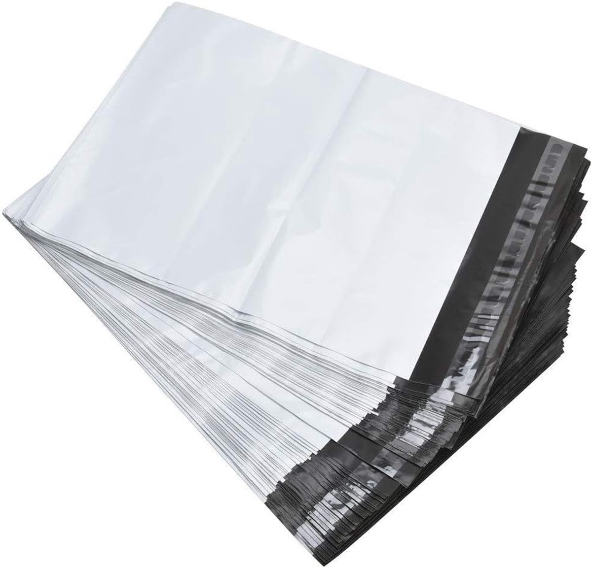 100 stuks 254 x 330 mm, plastic verzendzakken, professionele plastic verzendzakken met ondoorzichtige zelfklevende sluiting, plastic verzendzakken
