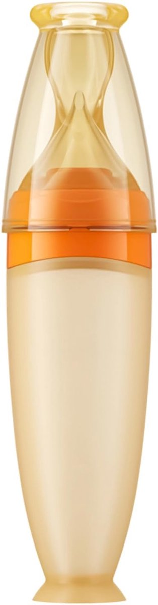 Babylepel voor Voedseldispensatie Hittebestendige Knijp Dispenser | Knijp Voedingslepels met Zuignap voor Puree Fruit Water