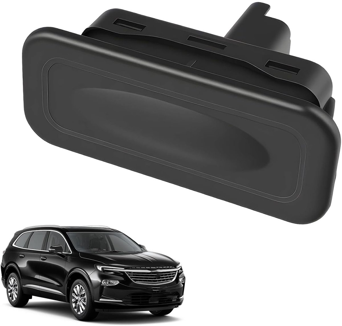 Knopopening voor Clio 3 Megane 2, kofferopening, achterklep, compatibel met Scenic Laguna Kangoo Captur Modus, achterklep schakelaar, zwart 8200076256