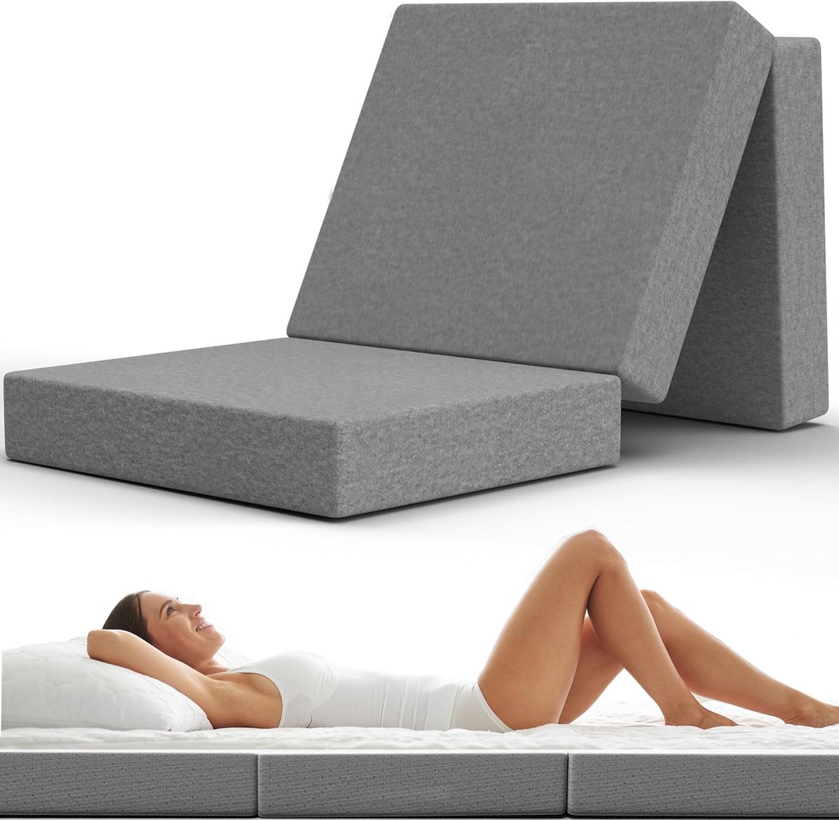 You Opvouwbare Matras - Campingmatras voor een Comfortabele Slaap - Gastenmatras Opvouwbaar - 65 x 95 cm - Matras voor Binnen en Buiten - Eenvoudige Montage Reismatras