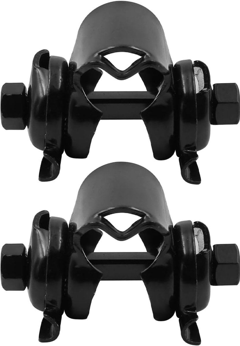 2 stuks zwarte fietszadelklem voor standaard railzadels beugel 24 mm