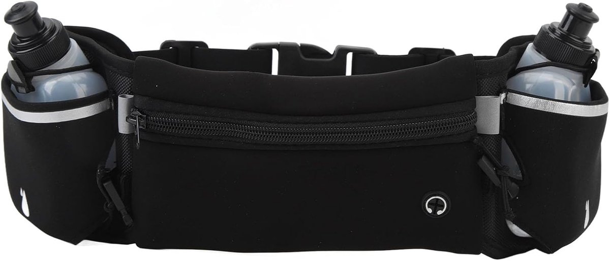 Heuptasje, Wandelheuptas, Sporthardloopriem Met 2 Flessen Verstelbare Heuptasje Compatibele Tailleband Outdoor Hardlooptasje