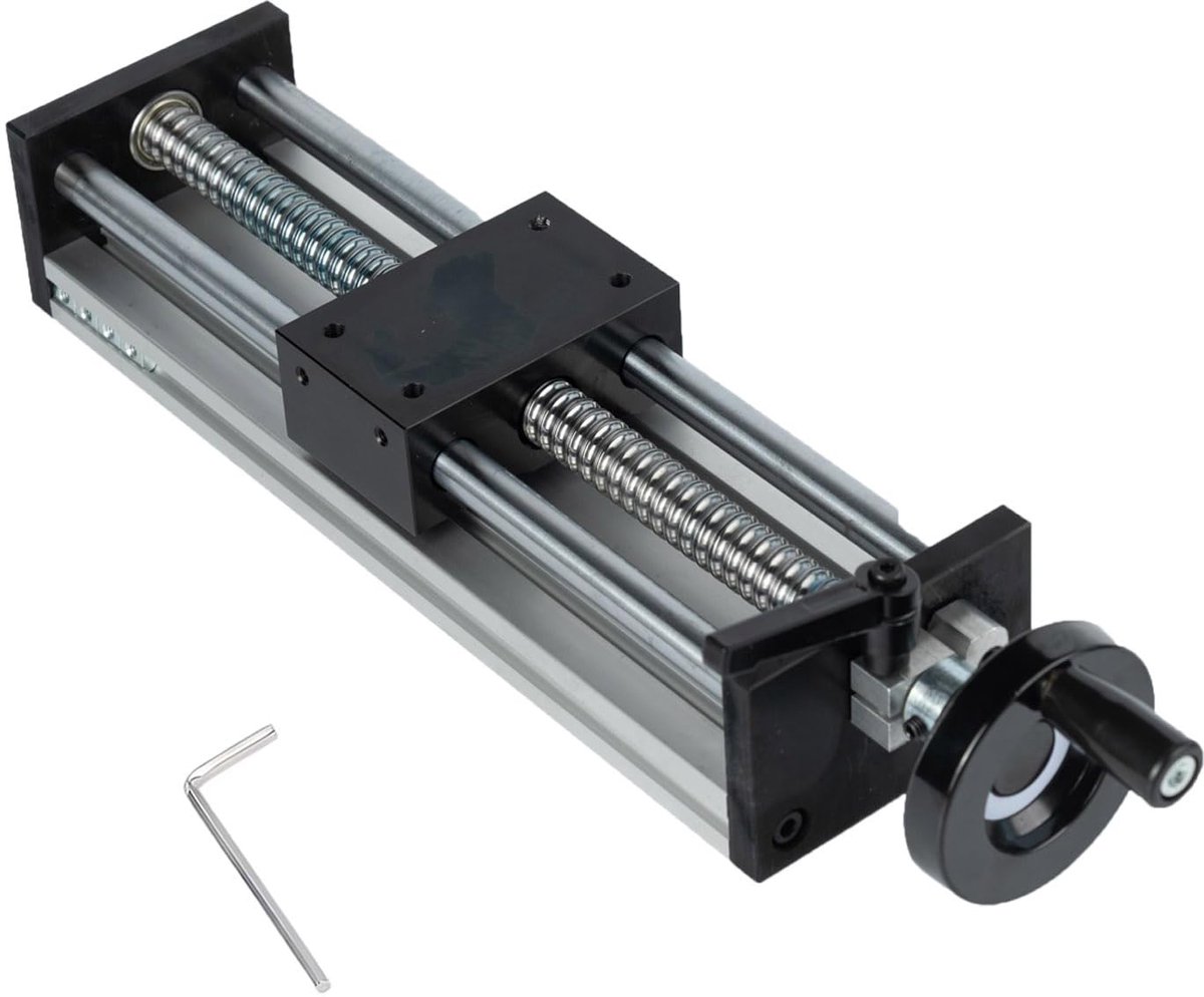 Geleiderail 200 mm, lineaire glijdende aandrijving met stuurwiel, voor CNC-freesmachine, graveermachine