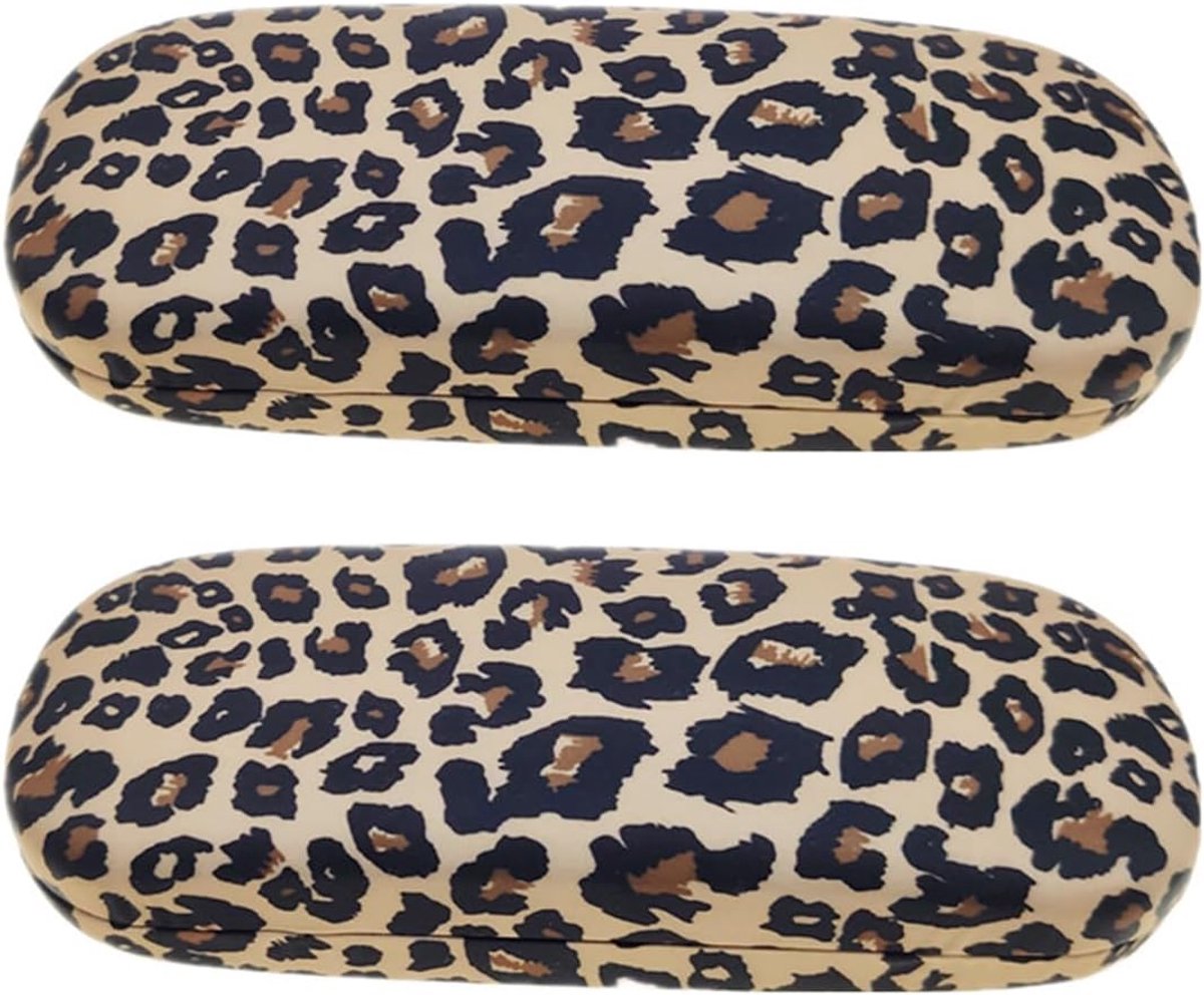 Brilcase M - 2-delig - Luipaardprint - Modeaccessoire voor brillen - SnelShoppen