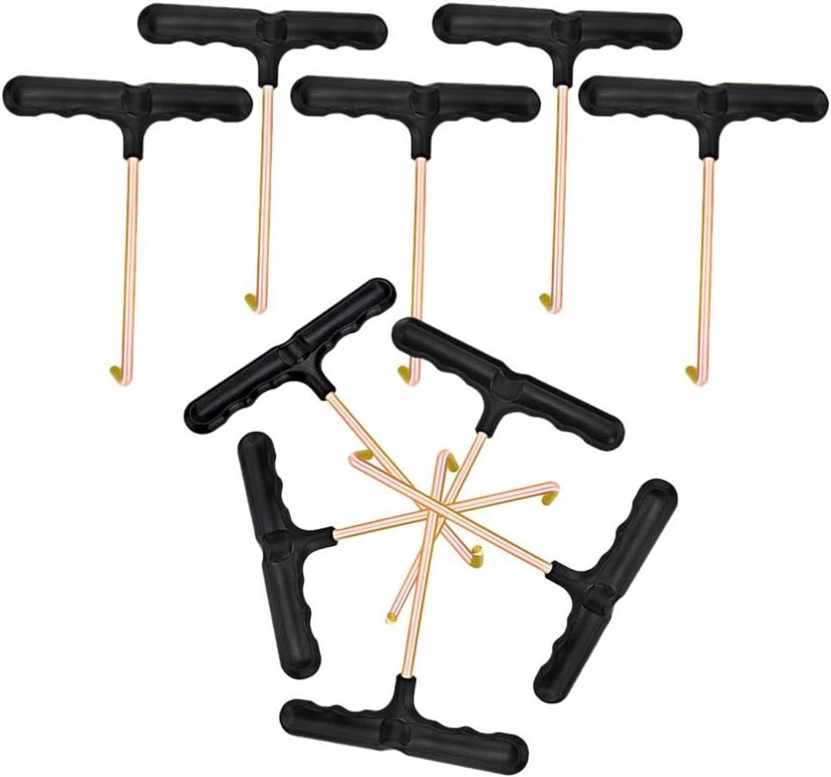 Schoenveterspanners 10 stuks - Schoenveterhaken Trekkers - Schaatsen Veters Strikken - Handig Hulpstuk - 13 cm lengte - Multicolor