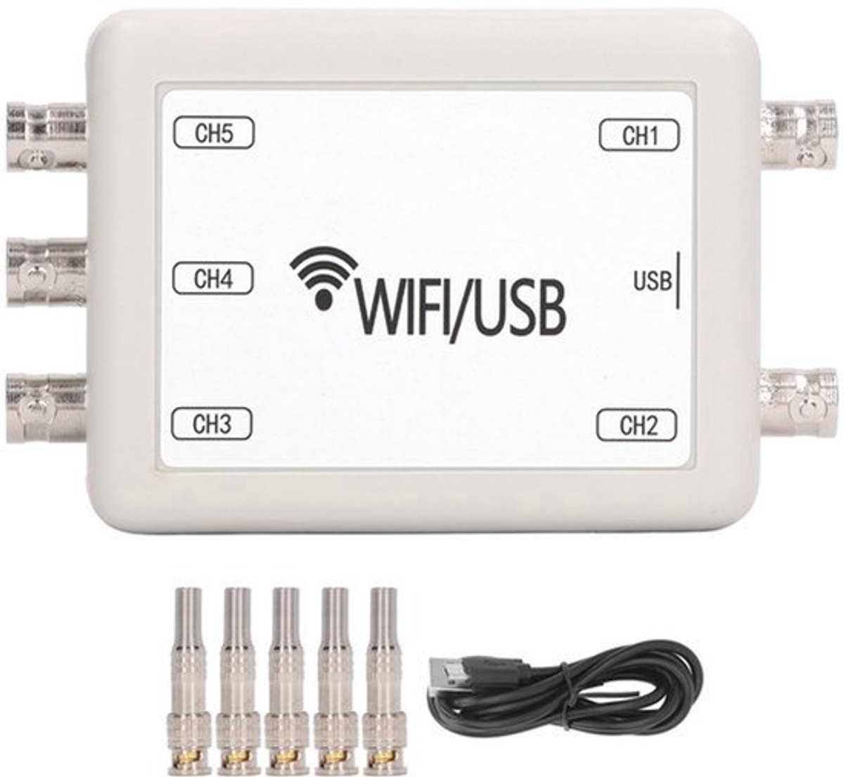 ET602 Oscilloscoop - 5-Kanaals - Draadloze USB Verbinding - 0Hz tot 50KHz Frequentiebereik