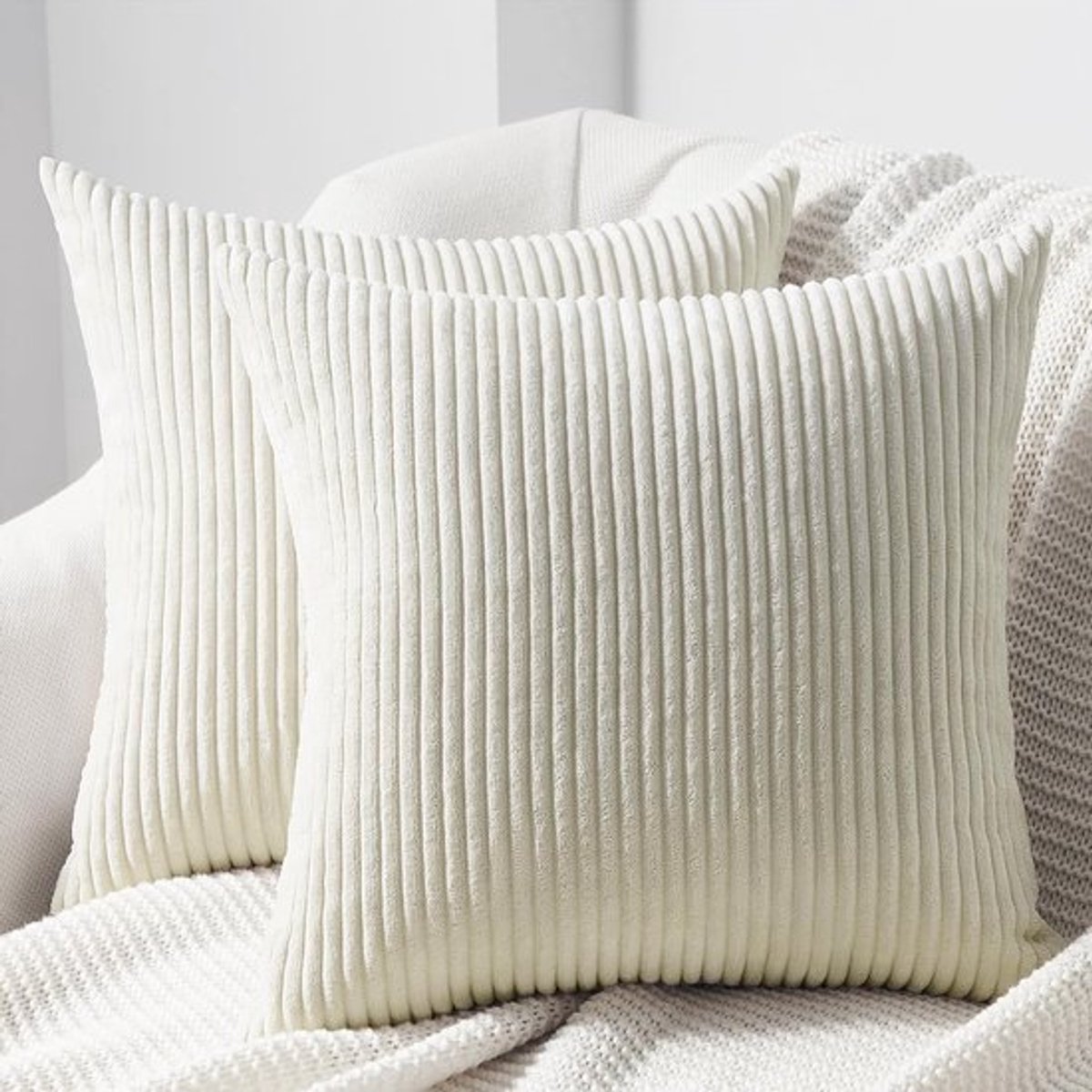 Zachte Kussenovertrekken - Corduroy - Set van 2 - 50x50 cm