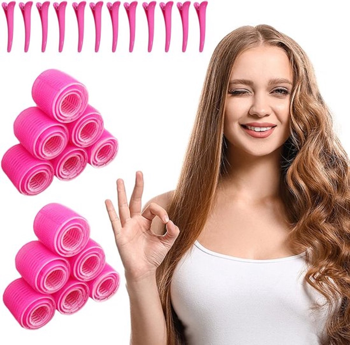 haarrollen - sponzen, krulspelden, schuimrubberen krulspelden, 48 stuks