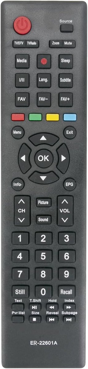 ALLIMITY ER-22601A Replacement Remote Control Suitable for Hisese TV LHD24D33NEW LHD32D33SEU LTDN40D36EU LHD32D33TUK - ShopVlot