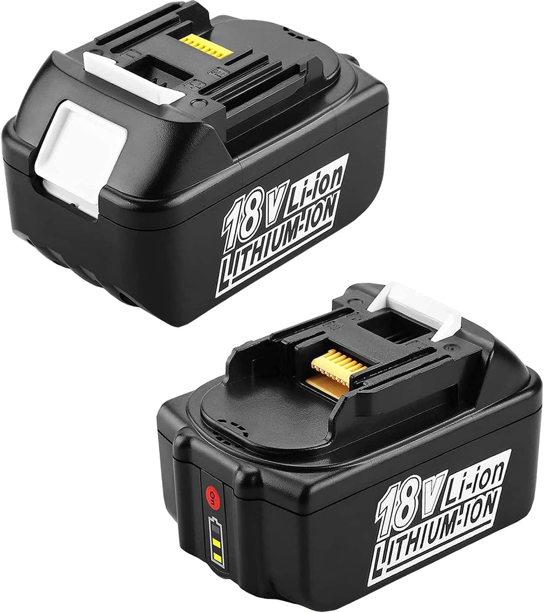 Pack of 2 BL1850B 18 V 5.0 Ah Replacement Battery Compatible with Makita 18 V Battery BL1860 BL1830 Suitable for Power - ShopVlot