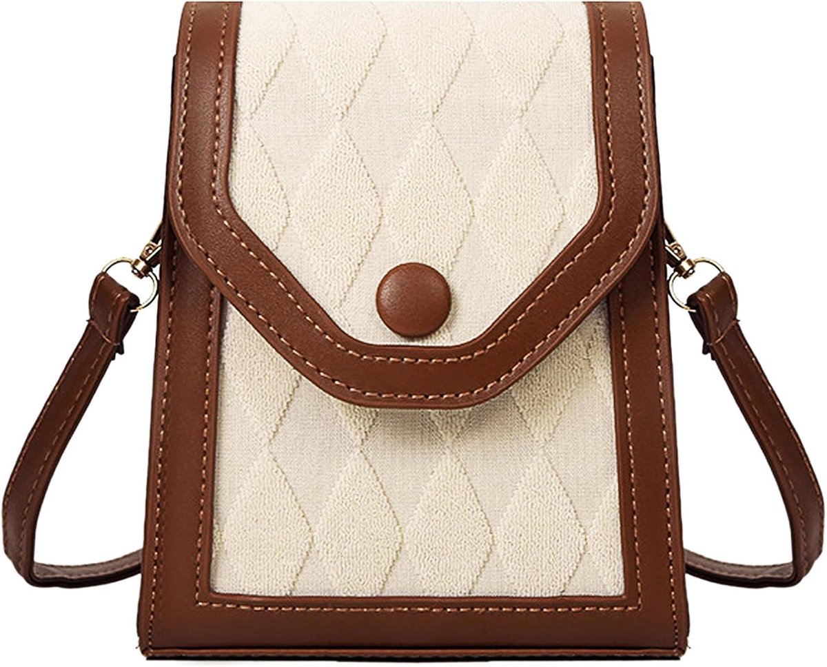Shoulder Bag for Mobile Phone for Women, Small Handbag, Purse, Crossbody Bag, PU Leather Wallet, Detachable Shoulder - ShopVlot