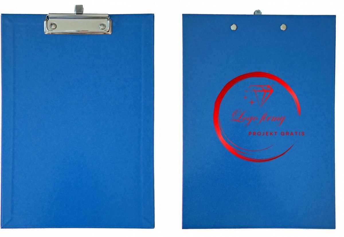 Merkloze A4 Klembord met Penhouder - Blauw, Printbaar
