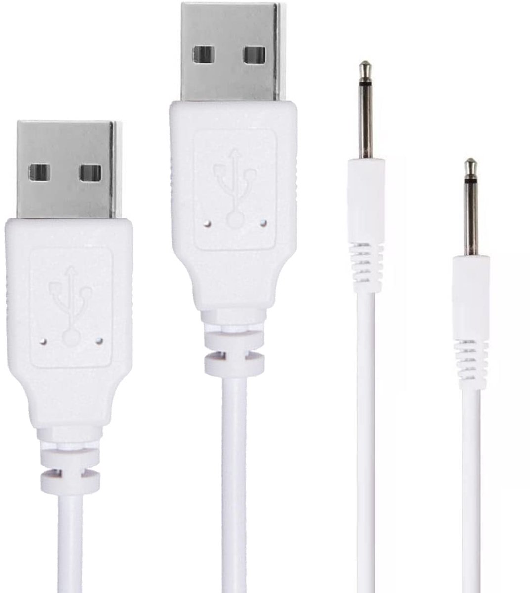 DC oplaadkabel 2-pack 2 voet - USB naar 2.5mm - snelle lader - ideaal voor draagbare apparaten - ShopVlot
