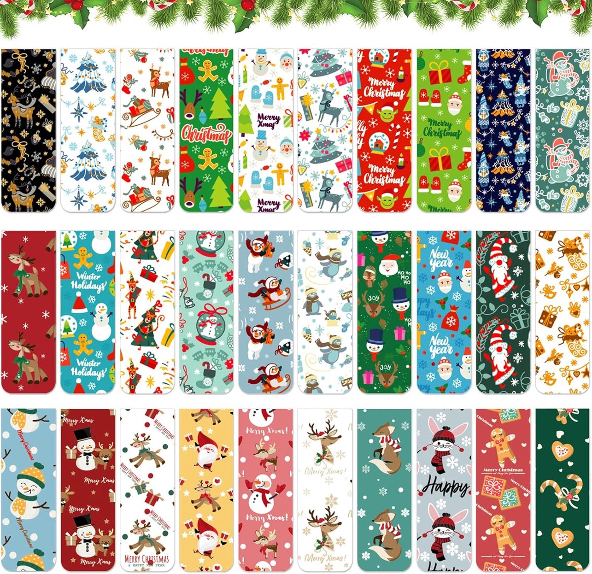 Magnetische boekenleggers voor kinderen - 30 stuks - kleurrijke schattige patronen - perfect voor lezen en leren - ShopVlot
