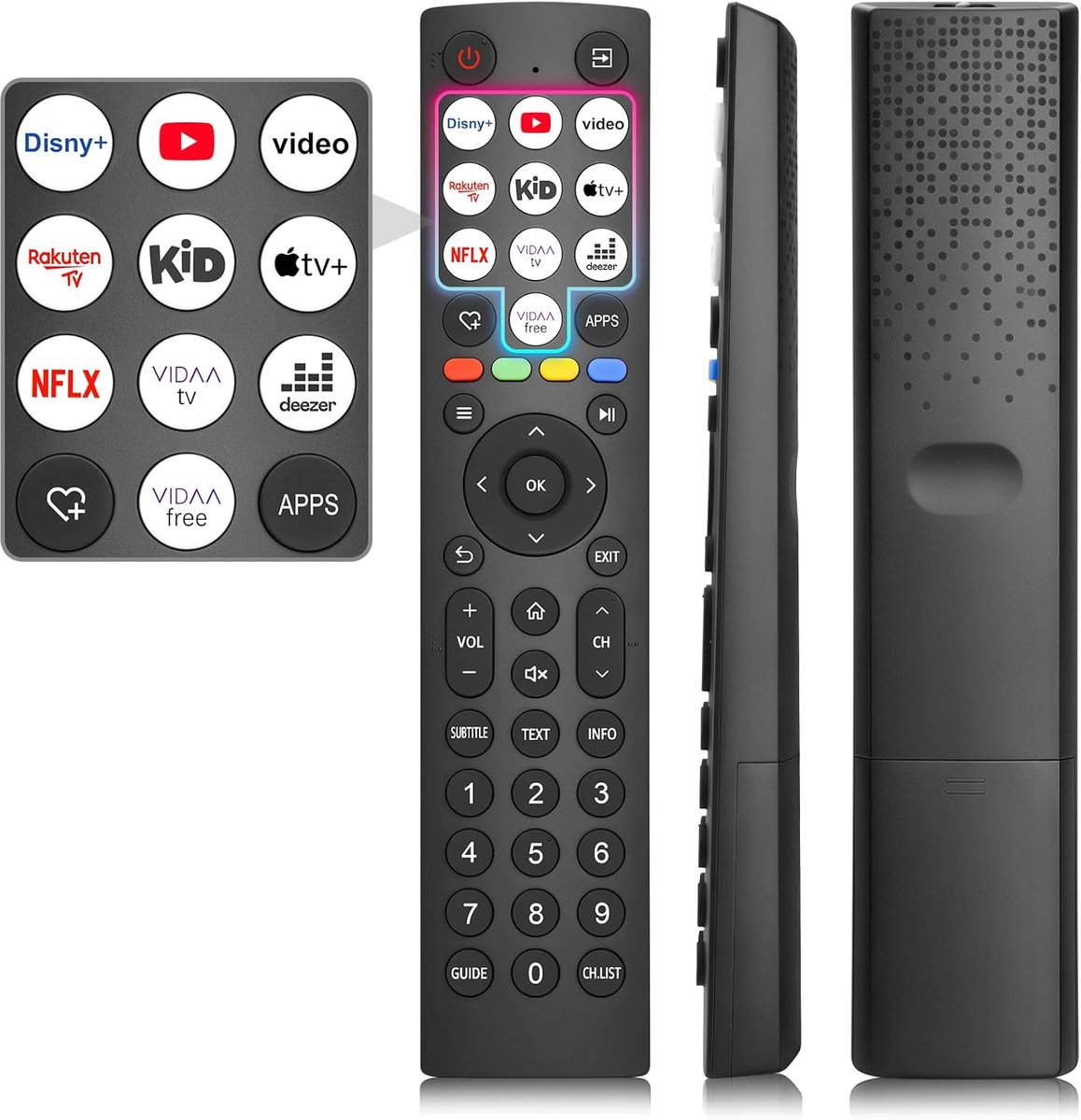 Afstandsbediening voor Hisense-tv - universeel - geschikt voor 4K TV - eenvoudig in gebruik - ShopVlot