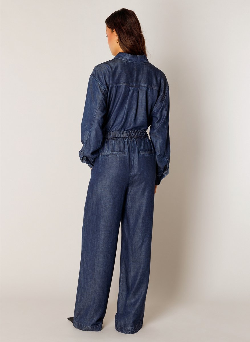 BASE LEVEL Naomi Pants - Mid Blue - maat W42 / L32