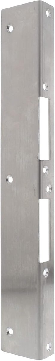 Hoeksluitplaat 50x25x350mm - Geborsteld RVS - Duurzaam ontwerp - Geschikt voor deurkozijnen - ShopVlot