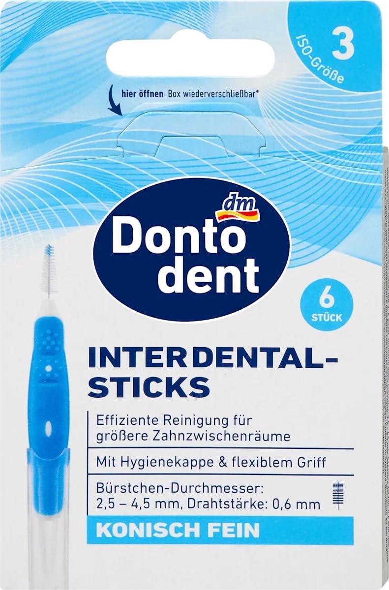 Interdental sticks ISO 3 - conisch fijn - met hygiënische kap - voor optimale mondhygiëne - ShopVlot