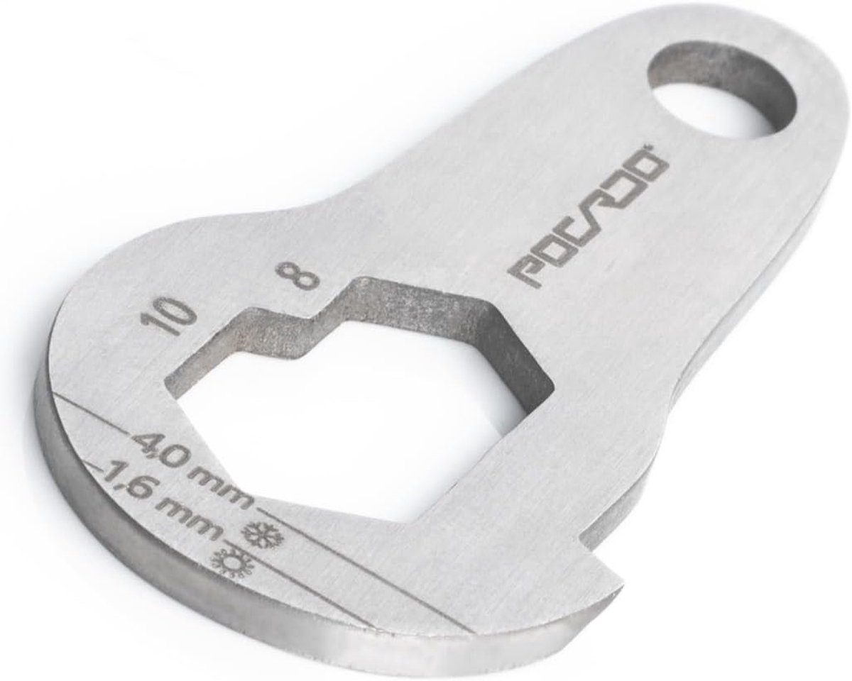 Winkelwagenopener sleutelhanger - roestvrij staal - 4 functies - handig EDC gadget - ShopVlot