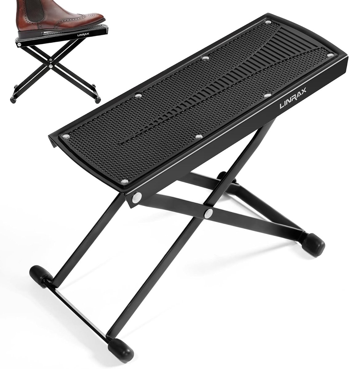 Guitar Footrest Stool - 6 Hoogte-instellingen - Verstelbaar - Ergonomisch Comfort tijdens Spelen - ShopVlot