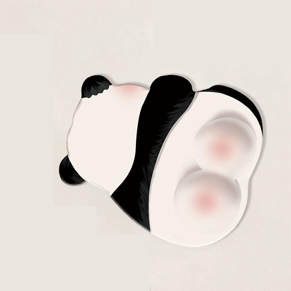 Muismat met polssteun - gel en siliconen - antislip en panda-motief - ideaal voor werk en gaming - ShopVlot